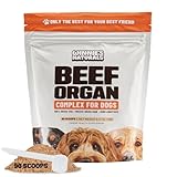 Winnies Naturals Beef Organ Complex Supplement for Dogs, Grass Fed Beef Organs Meal Topper, Dog Multivitamin, Dog Joint Health Supplement Support, Raw Food Supplement for Dogs, 90 Servings
