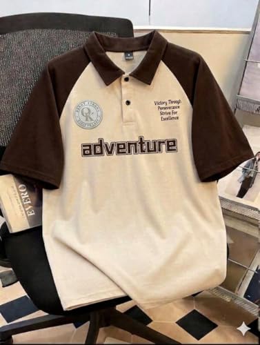 ColorChakra Men's Beige Cotton Polo T-Shirt - Image 3