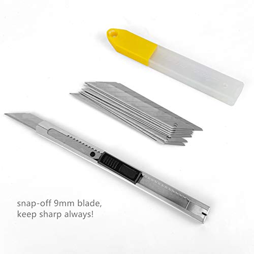 CARTINTS Car Install Tools for Vinyl Wrap, Vehicle Tint Window Film Kit Includes Vinyl Wrap Magnets, Edge Trimming Tools, Felt Squeegee, Wrapping Cutter, 9mm Knife