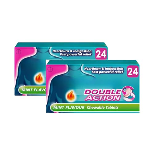 Double Action Mint Chewable 24 Tablets GAV -2 Pack (Total 48 Tablet)