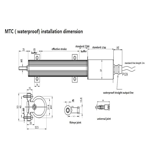 Ficha técnica Sensor de desplazamiento magnetostrictivo de varilla de tracción MTC transductor de posición lineal salida de señal de 0-5V 0-10V Industrial Electrical sensor Color 300mm - Fernando Cortés