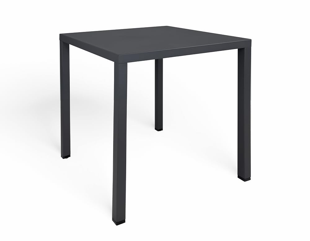 SAMIRA Tavolo da Esterno 70x70 cm Tavolo da Giardino Alan (Grigio Antracite)