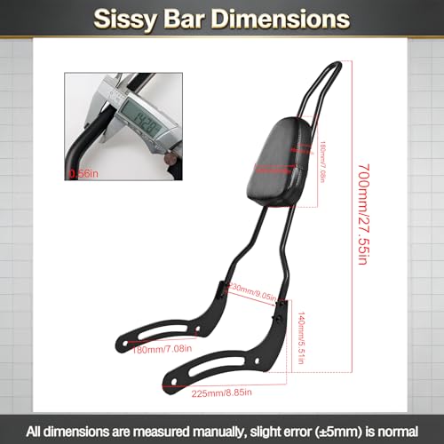 GFARDMOTO Tall Backrest with Lumbar Support