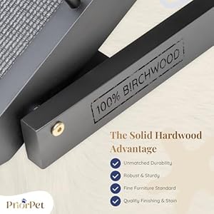 Dog ramp for Bed - PRIORPET Birchwood Adjustable Ramp for Dogs to Get on Bed: Dog ramps for High Beds up to 37 Inches – Foldable Ramp, Anti-Slip Grip & Safety Rails, Small Dogs Up to 120lbs – Black Dog ramp for Bed PRIORPET Birchwood Adjustable Ramp for Dogs to Get on Bed Dog ramps for High Beds up to 37 Inches–Foldable Ramp Anti Slip Grip Safety Rails Small Dogs Up to 120lbs–Black