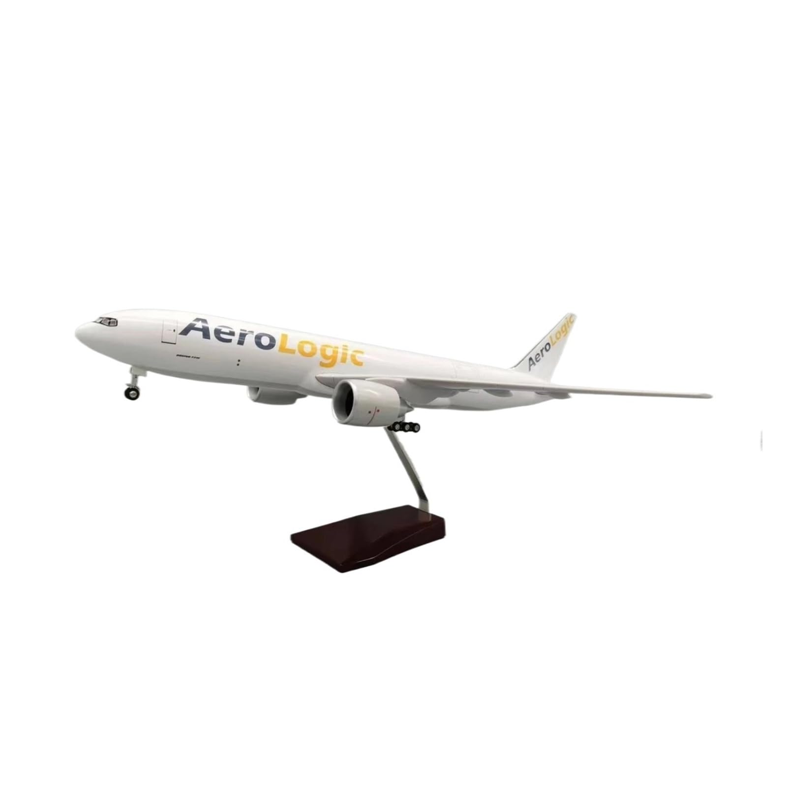 Odlewany metalowy samolot 43cm Model samolotu w skali 1/142 Zabawka dla B777-200 Aerologic Airlines Transport Diecast Samolot z żywicy Wyświetlacz do zbierania i wyświetlania