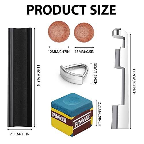 Thinp 17 pezzi punta di stecca riparazione set