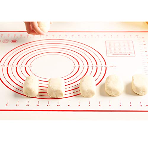 EasyOh Silicone Pastry Mat 100% Non-Slip With Measurement Counter, Dough Rolling, Pie Crust 16 x 24 Inches