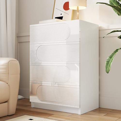GAWYOEX Cómoda blanca con cajones, 60 x 38,5 x 85 cm, armario de cajonera, armario de almacenamiento, armario con cajones adecuado para salón, dormitorio, pasillo, oficina