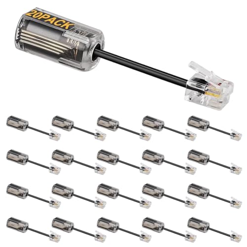 Staeekkzy 20 Desenredadores de Cables para Teléfonos Fijos, Antienredos, Giratorios y con Función de Desenredado.