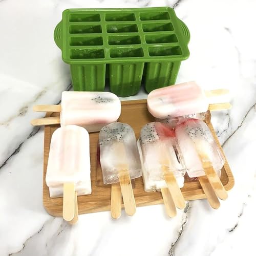 Molde para helado reutilizable de silicona con 12 cavidades miniatura 6