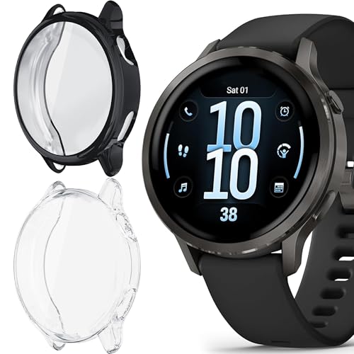 Coque protection intégrale Garmin Venu 4 TPU souple boîtier 41 mm noir transparent anti-choc
