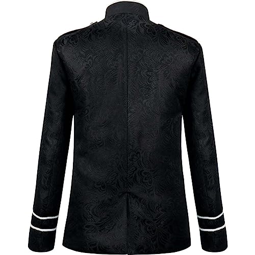 Mens Long Sleeves Clergy Coat with Stand Up Collar Button Down Pastor Clergy Dresses for Men2