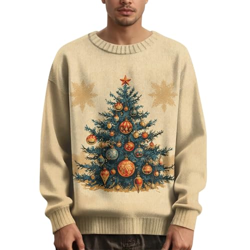 Jersey Navideño Hombre Suéter Cómodo Invierno Evita el Frío en Talla Grande