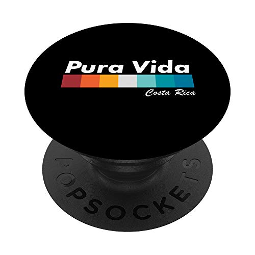 Pura Vida Costa Rica Diseño Gráfico Retro Vintage PopSockets PopGrip: Agarre intercambiable para...