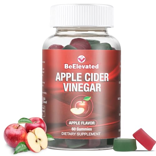 Apple Cider Vinegar Gummy | Weight Loss Ginger Supplements for Women & Men | 500mg ACV Gummies for Belly Fat Burner | Boost Metabolism | Non-GMO Apple Flavor Vitamins | (60 Count Bottle)