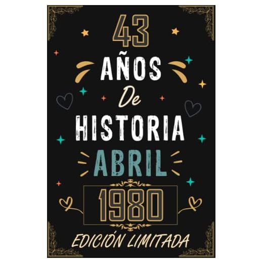 CUADERNO, 43 AÑOS DE HISTORIA ABRIL 1980 EDICIÓN LIMITADA: Regalo de 43 cumpleaños para mujeres y hombres, ideas de 43 cumpleaños... un cumpleaños... ... regalo de 43 cumpleaños para él/ella.