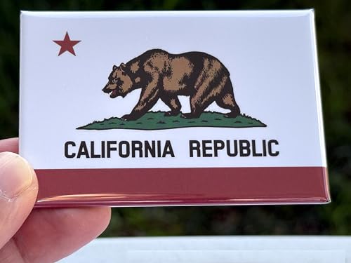 Imán refrigerador bandera California 2x3 pulgadas miniatura 2