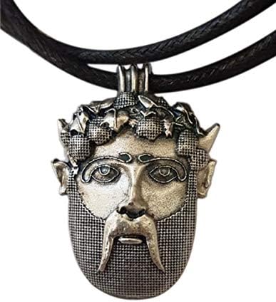 Eurofusioni Máscara de Baco reproducción de una Antigua Joya etrusca Colgante chapeada Plata con Collar. Dioniso, Dios de la fertilidad y el Vino. Amuleto símbolo de abundancia. Joya Artesanal Eurofusioni Máscara de Baco reproducción de una Antigua Joya etrusca Colgante chapeada Plata con Collar. Dioniso, Dios de la fertilidad y el Vino. Amuleto símbolo de abundancia. Joya Artesanal