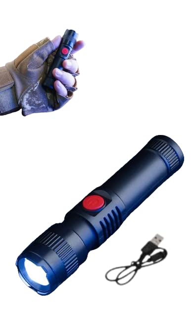 Torcia LED Ricaricabile 2000 Lumen - Impermeabile IP65, Zoomabile, Con 3 Modalità - Foto 4