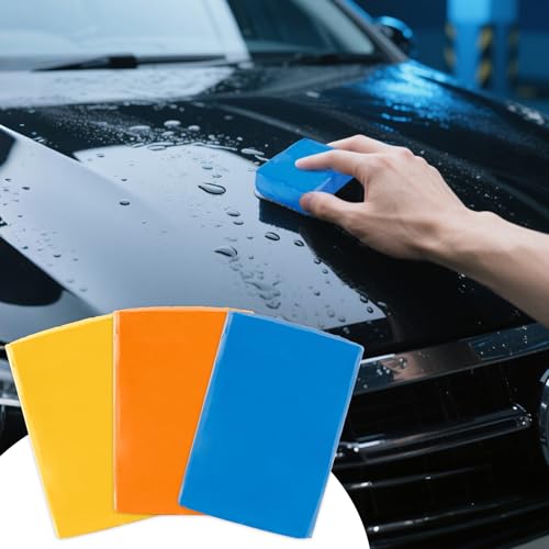 MAQIHAN Clay Bars Auto Detailing - 3 Pack Car Clay Bar No Scratch Claybar for Car Wheel Windshield Mirror Care Paint Fallout Remove Blue Yellow Orange(100 g)