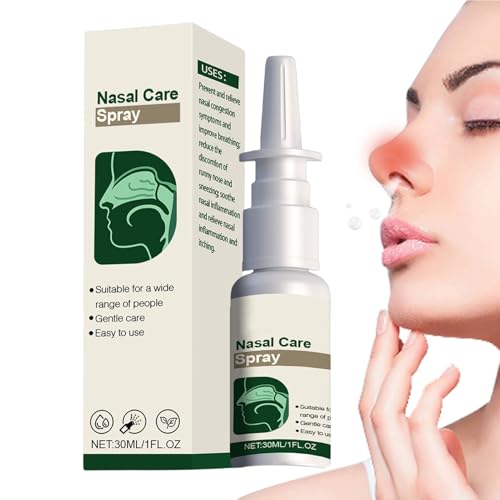 Spray nasal - 30 ml de higiene nasl fuerte | Dispositivo hidratante de spray médico nsal | Comodidad respiratoria natural para toda la familia