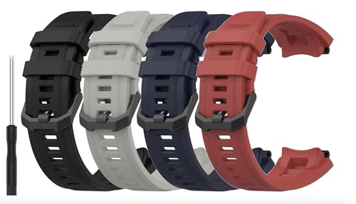 Image of YODI Strap Band Compatible with Amazfit T-Rex 2 Smartwatch Only Soft Silicone | Nylon | Chain | Leather Watch Straps with Installation Adjuster Tool For Amazfit TRex 2