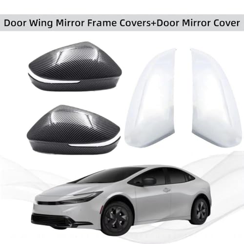 Capuchon de rétroviseur carbone argenté pour Prius 60 ultra léger - 2