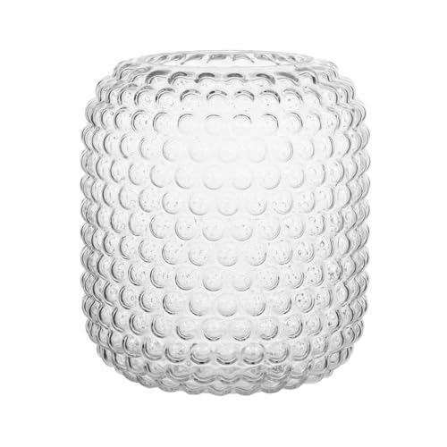 simpa Tabletop Centrepiece Clear Bubble Glass Modern Vase 15cm (H)