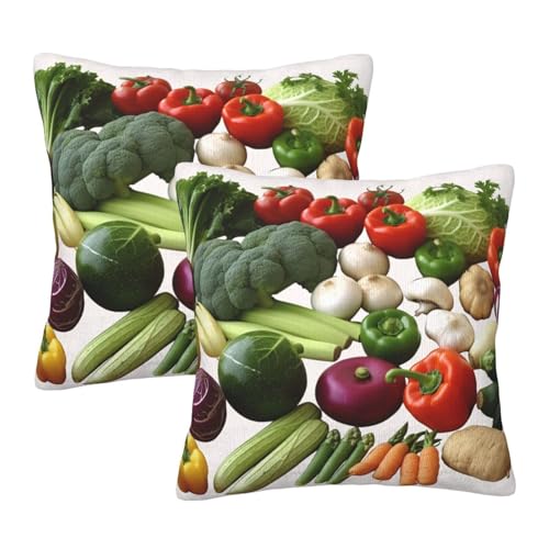 NONHAI 2PCS Decorative Throw Pillow Covers 18"x18" Square Pillowcases Covers