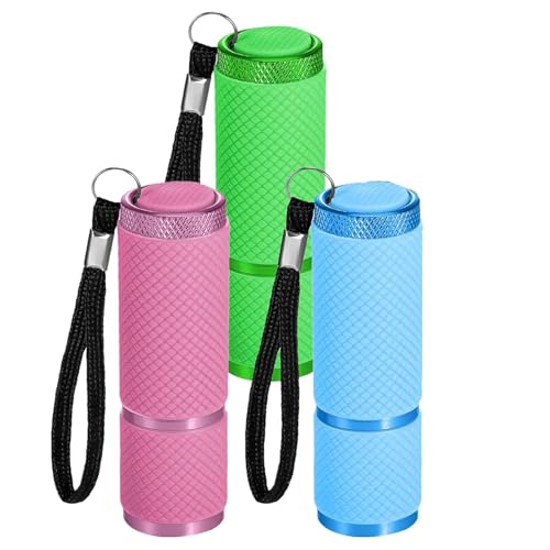 XLTXWD 3PCS Kids Torch Mini Torch for Kids with Lanyard Glow in The Dark for Camping Outdoor Activities