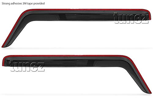 TUNEZ® Fenstertür Visier Wetterschutz Windabweiser Kompatibel mit Suzuki Jimny GJ 2019 2020 2021 Installation nur an den vorderen 2 Türen.