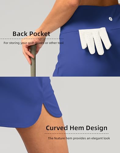 Image of SANTINY Women's Golf Skirts Skorts High Waisted Tennis Skirt Athletic Workout Casual Skorts for Woman with Short Pockets