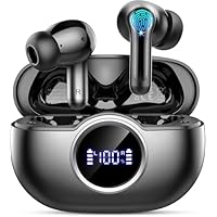 Ecouteurs Bluetooth, Ecouteurs Bluetooth sans Fil 5.4, Réduction du Bruit ENC, Son Hi-Fi Stéréo, 36H Autonomie, Écran LED, Écouteurs Sport Etanches IPX7, USB-C, Ecouteurs Sans Fil pour iOS/Android