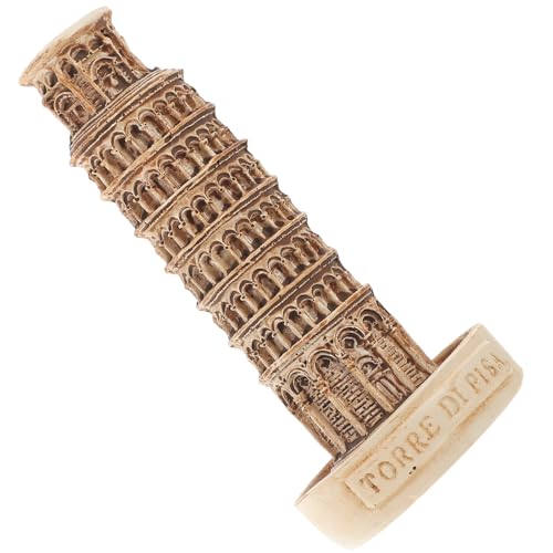BESTonZON Modelo de Construcción Mini Torre de Pisa de Resina para Decoración de Escritorio y Fiesta, Adorno Italiano Retro para Manualidades del Hogar, Figura Arquitectónica Decorativa