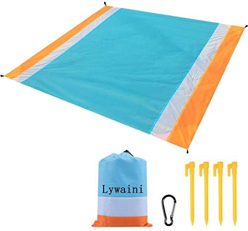 Lywaini Sand Free Beach Blanket, Oversized 78''X82'' Waterproof Outdoor Picnic Mat for Travel Camping Hiking and Music Festivals