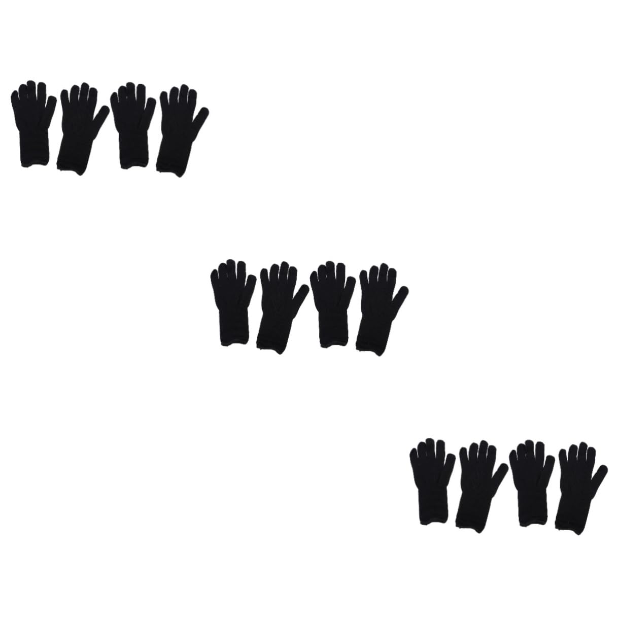 balacoo Sets Heat Resistant Gloves Warm Gloves for Hair Coloring Black Protect Your Hands from Heat Pairs