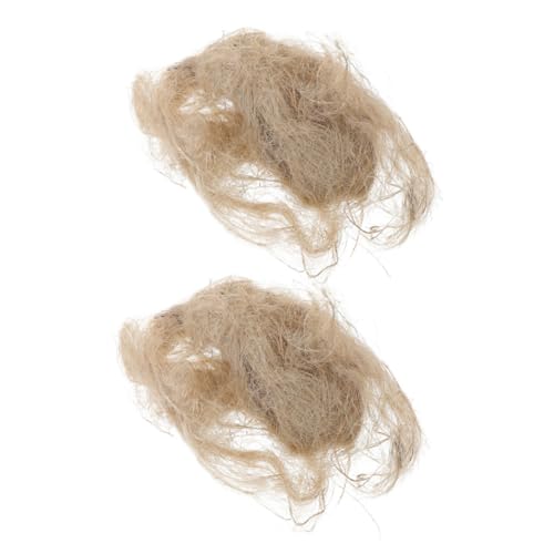 CIMAXIC 2 Bird's Nest Material Nesting Materials Bird Nest Filler Bird House Material Bird Nest Material Bird Nesting Filler Hummingbird Nesting Material Nest Refill Light Brown Jute Silk