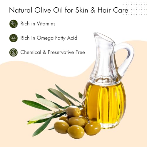 Image of Khadi Nature's Tree Olive Oil For Hair, Skin and Face Massage Specialist, 100 ml