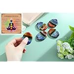 Thumb Worry Stone Crystals and Healing Stones for Anxiety Sensory 7 Chakra Oval Natural Tiny Meditation Accessories Mental Health Gifts Fidget Depression Stress Anxiety Relief Items for Women - Image 3