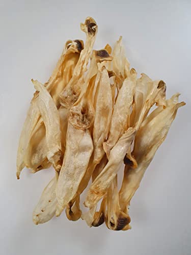 De montagne Noir Kaninchenohren ohne Fell Snacks für Hunde aus 100% Kaninchen in 250g - 500g & 1 kg Portionen, Gewicht:1 kg