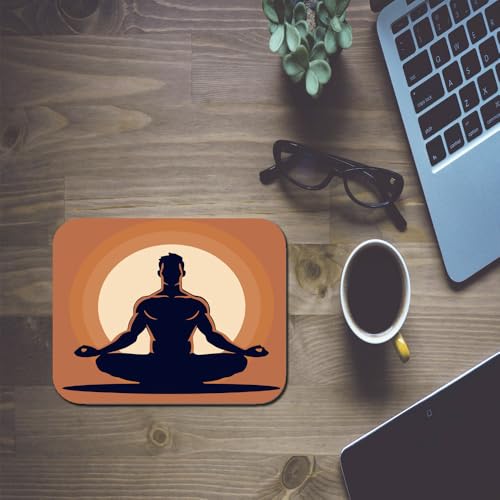 Image of Shivor Mouse Pad | Heat Resistant Rubber Base | Zen Design Print Surface | Non Slip Desk Grip | 3mm Thickness for Smooth Tracking | Standard