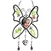 Mom Butterfly Picture Suncatcher with Real Dried Flowers - Heart Shaped Photo Opening - Silver Heart Charm and Beads - Special Mother - Personalize - 5