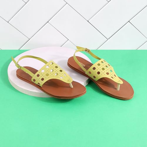 Image of Metro Women Synthetic Leather Flat Sandal