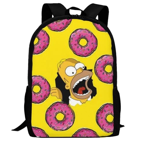 YINGD The Simpsons Sac à dos pour ordinateur portable léger et décontracté Sac à dos de voyage multifonction, Noir , taille unique