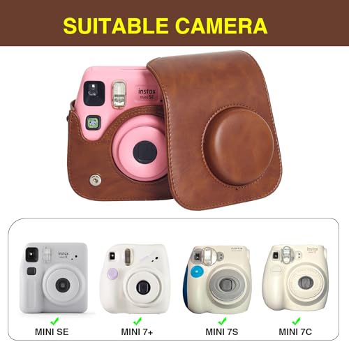 Funda para Cámara Mini SE de Fujifilm Instax, Marrón miniatura 2