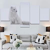 SIGNWIN 5 Panel Canvas Wall Art Animals Deer Modern Artwork for Home Decorations Ready to Hang - 60