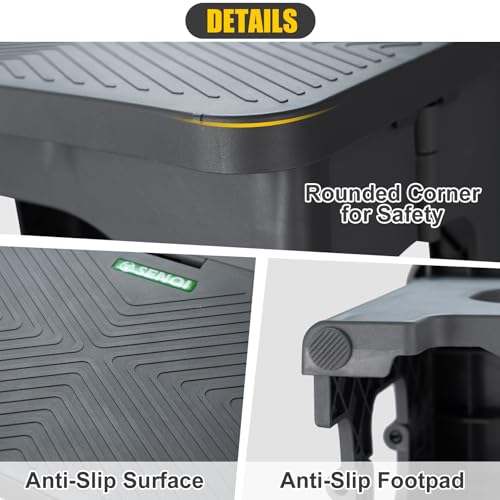 image for SENQI Folding 2-Step Stool for Adults Kids Non-Slip Collapsible Portab