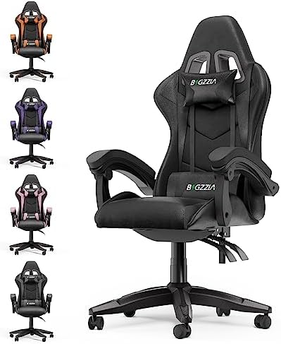 Bigzzia Gaming Stuhl In Weiß - Ergonomischer Gamer Chair Mit Lordosenstütze