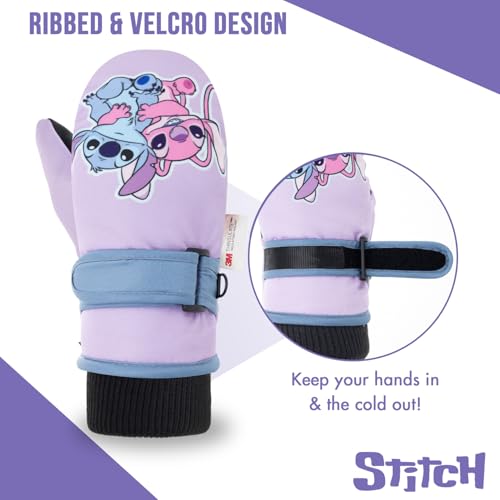 Lilo & Stitch Winter Gloves and Mittens – Girls Ski Gloves Waterproof, 3M Thinsulate, Ages 2-5 and 4-10, Anti-Slip Grip4