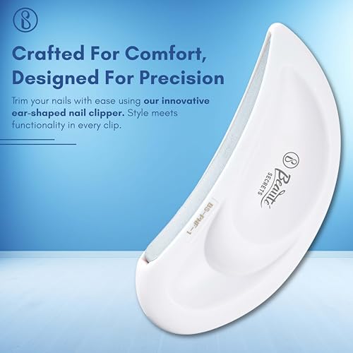 Beauté Secrets Nail Filer and Buffer, Professional Ear-Shaped Nail File with Round Blade for Effortless Nail Care and Precision Nail Buffer - Image 2